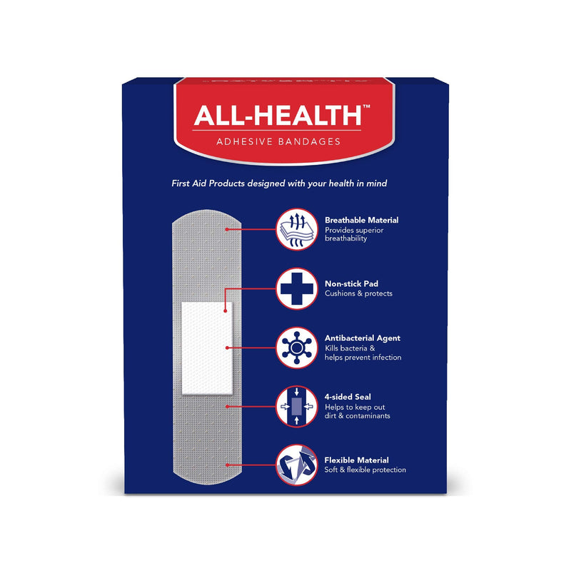 All Health Antibacterial Sheer Adhesive Bandages, 3/4 in x 3 in, 160 ct | Helps Prevent Infection, Extra Large Comfortable Protection for First Aid and Wound Care - BeesActive Australia