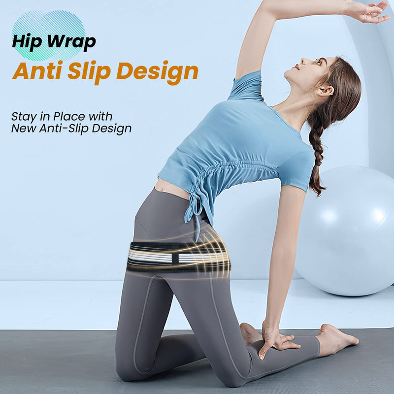 Slueat Sacroiliac SI Joint Hip Belt for Women - Hip Braces for Hip Pain - Lower Back Support Brace - Pelvic Support Belt - Trochanter Belt - Adjustable Sciatica Lumbar Pain Relief (Hip Size 32"-47") - BeesActive Australia