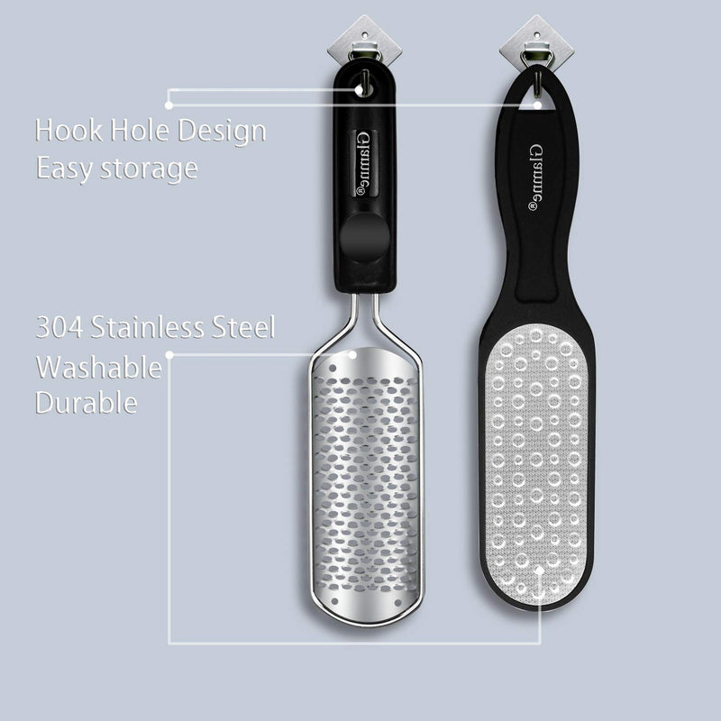 Glamne Professional Colossal Foot File and Double Sided Foot Rasp Callus Remover Foot Care Beauty Tool 2PCS - BeesActive Australia