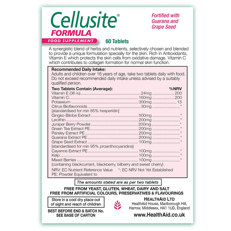 HealthAid Cellusite - 60 Tablets - BeesActive Australia