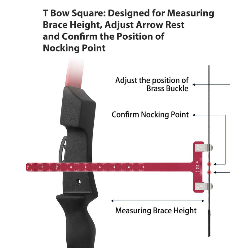 Bow String Nocking Points Pliers Strings Knock Set T Shape Bow Square Ruler Nocking Buckle Pliers Archery Nocking Pliers Recurve Bow Turning Kit Archery - BeesActive Australia