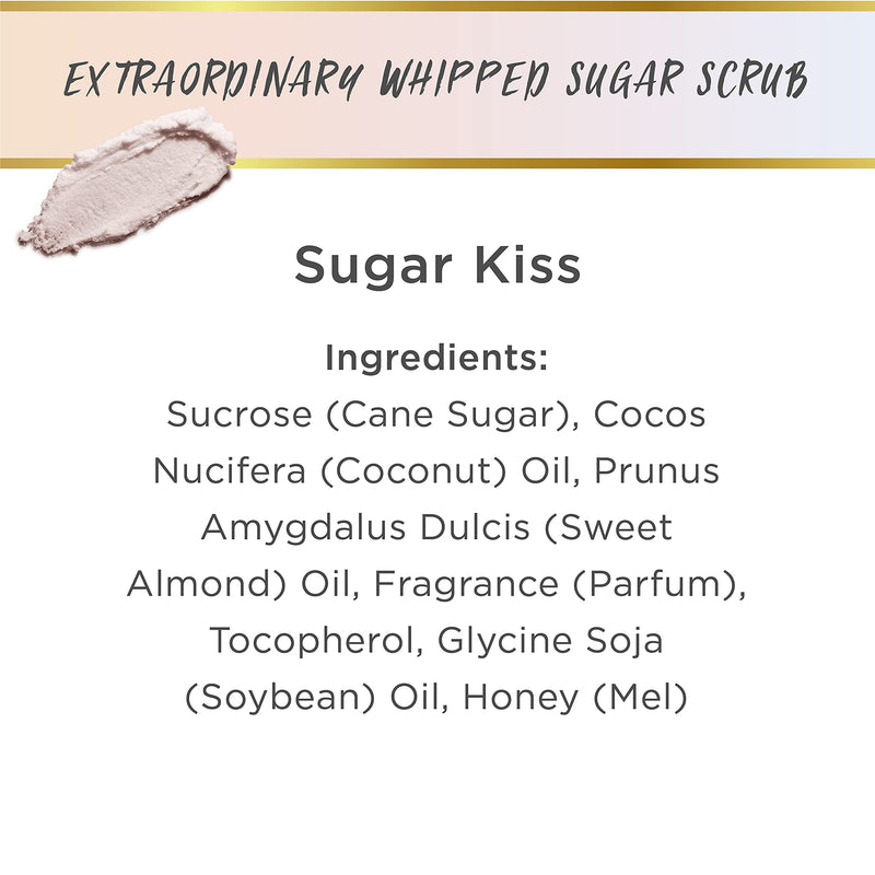 LALICIOUS Sugar Kiss Extraordinary Whipped Sugar Scrub - Cane Sugar Body Scrub with Coconut Oil & Honey, No Parabens (16 Ounces) - BeesActive Australia