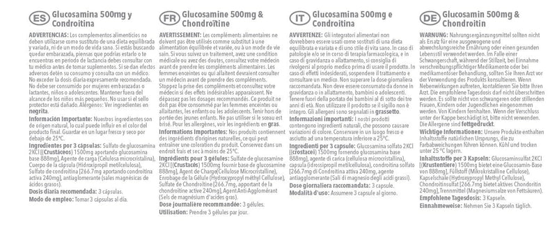 Glucosamine and Chondroitin | 120 Glucosamine 500mg & Chondroitin Capsules | Manufactured in The UK - BeesActive Australia