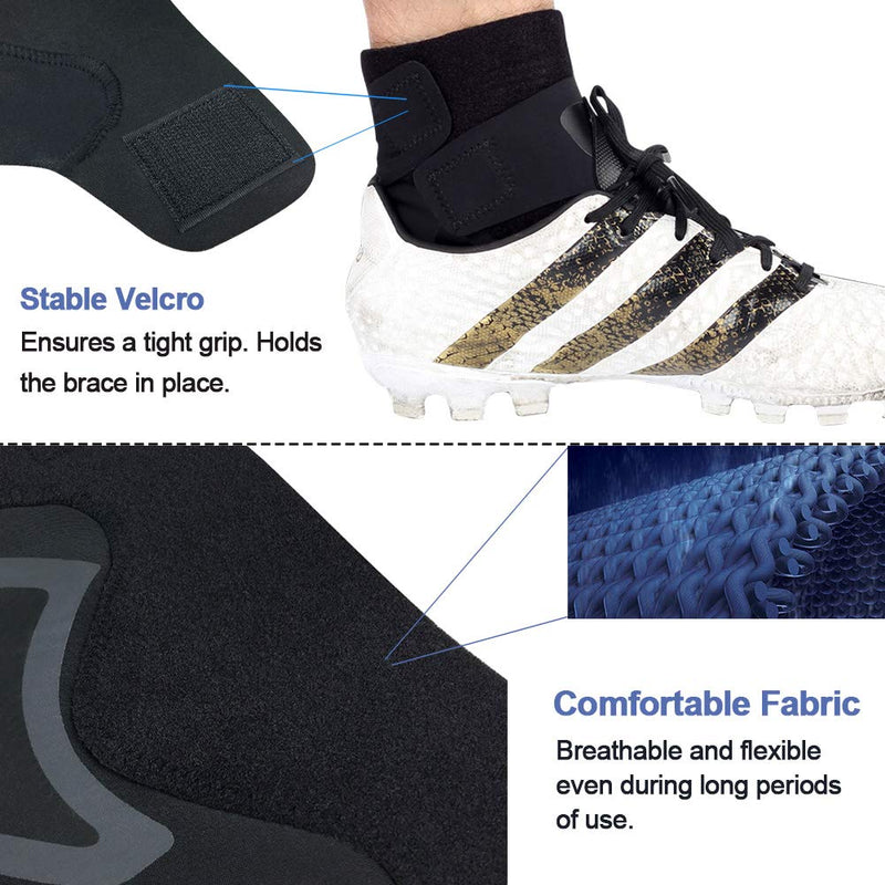 Beister 1 Pair Ankle Support Breathable Neoprene Compression Ankle Brace for Men and Women, Elastic Sprain Foot Warp for Sports Protect, Arthritis, Plantar Fasciitis, Achilles tendonitis, Recovery Black-2 L (Pack of 2) - BeesActive Australia