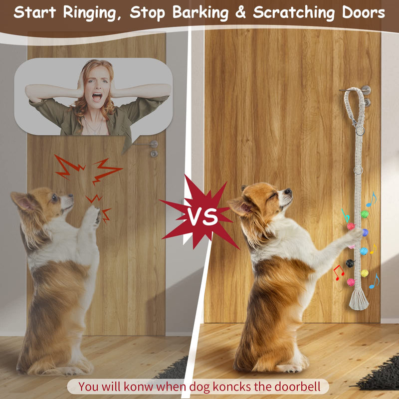 JIMEJV Hanging Dog Bell for Door Potty Training Chew Toy, Durable Dog Door Bells for Dogs, Puppies and Pets Potty Training to Ring to Go Outside Copper - BeesActive Australia