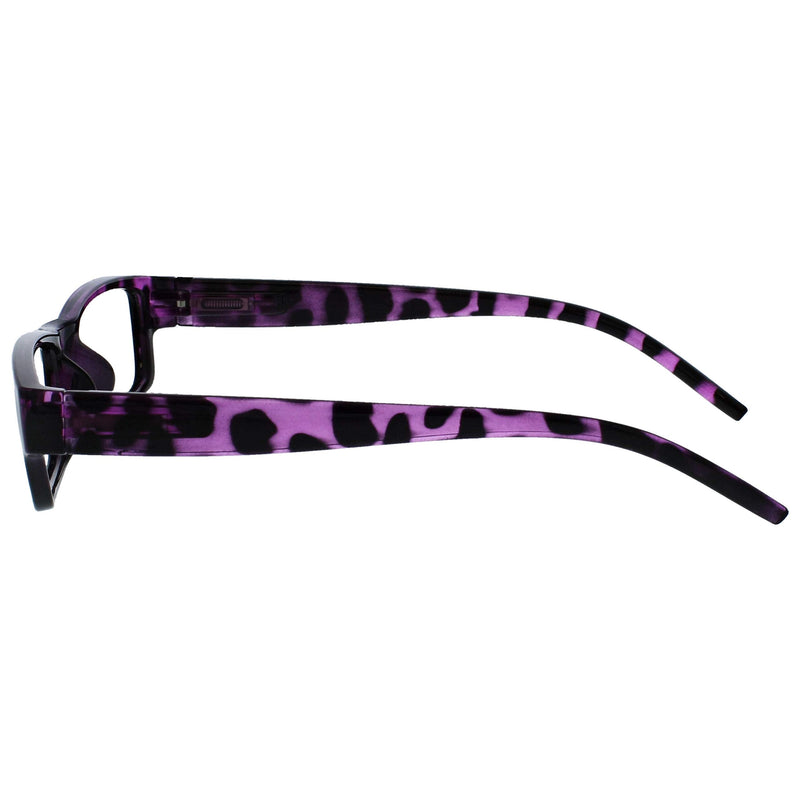 Opulize Unisex The Reading Glasses Company Purple Pink Tortoiseshell Lightweight Readers Value 2 Pack Mens Womens Reading Glasses Mixed 2 Pack (pack of 1) +2.00 Magnification Purple & Pink Tortoiseshell - BeesActive Australia