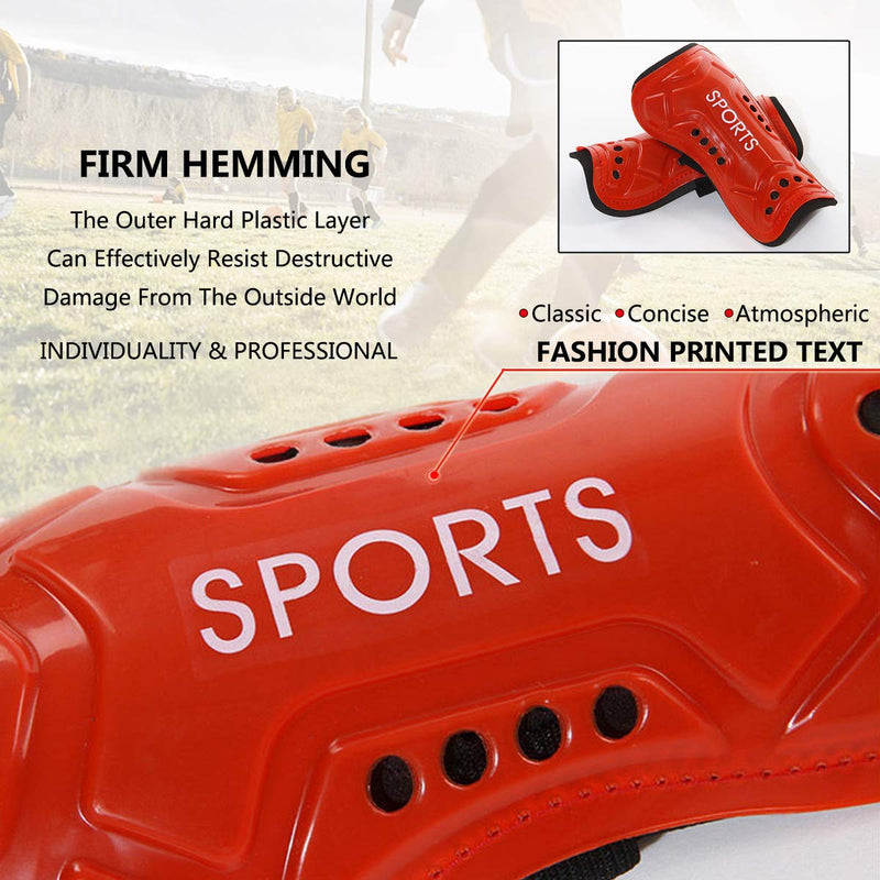 Ralleyfun Youth Soccer Shin Guards for Kids Child Calf Protective Gear Soccer Equipment Soccer Shin Pads Calf Sleeves Protection for Boys Girls Kids Youth Toddler Children Teenagers Adult Orange S 3'3 - 3'9 - BeesActive Australia