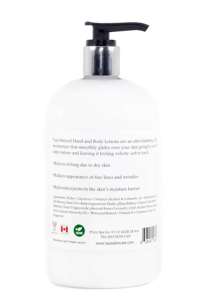 Premium Taza Natural Olive Hand & Body Lotion, 16 fl oz (473 ml) ♦ Leaves Your Skin Smooth, Soft & Glowing ♦ Contains: Sunflower Seed Oil, Shea Butter, Coconut Oil, Sweet Almond Oil - BeesActive Australia