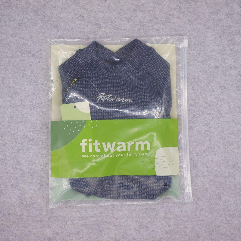 Fitwarm Basics 100% Cotton Lightweight Waffle Knit V-Neck Pet Clothes Dog Jumpsuits Pajamas Onesies Cat Outfits Medium Blue - BeesActive Australia
