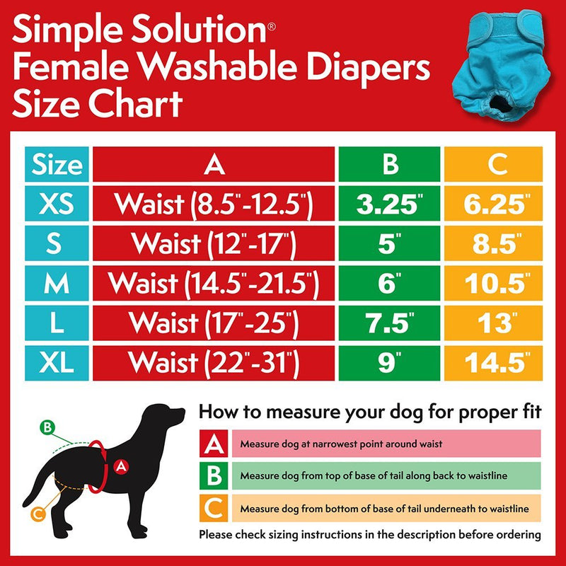 Simple Solution Washable Reusable Female Dog Diapers X-Large - BeesActive Australia