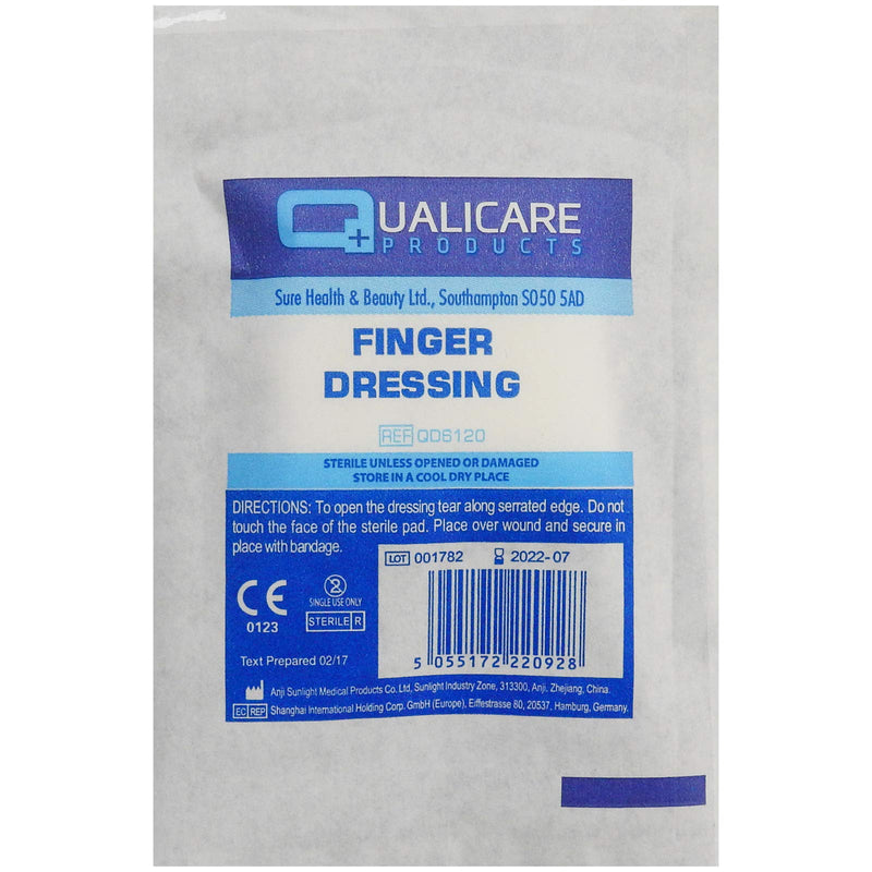 5 PACK OF QUALICARE FIRST AID STERILE MEDICAL ADHESIVE FINGER WOUND CUT BANDAGE DRESSINGS One Size - BeesActive Australia