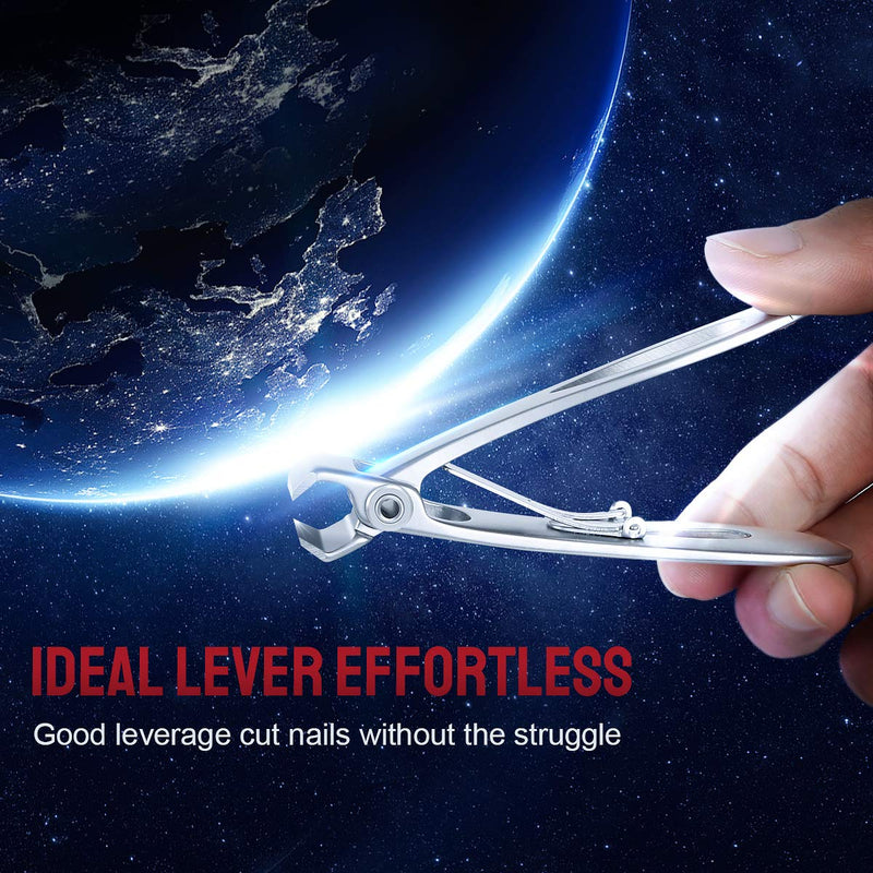 PrettyDiva Straight Edge Nail Clippers - Heavy Duty Straight Blade Wide Jaw Nail Clipper for Thick Toenails or Tough Nails, Extra Large Oversize Toe Nail Clippers Cutter for Adults Men Seniors Elderly - BeesActive Australia
