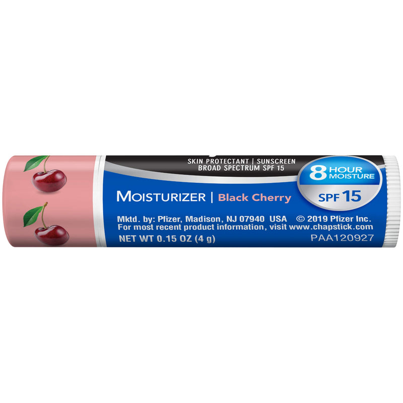 ChapStick Moisturizer Original, Black Cherry and Cool Mint Lip Balm Tubes Variety Pack, SPF 15 and Skin Protectant - 0.15 Oz (Pack of 3) - BeesActive Australia