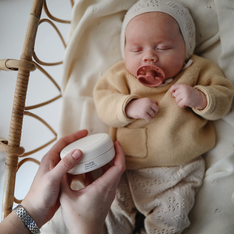 Frigg Moon SilkySoft Silicone Baby Pacifier | Made in Denmark | BPA-Free (Blush/Powder Blush, 0-6 Months) 1 Count (Pack of 2) Blush/Powder Blush - BeesActive Australia