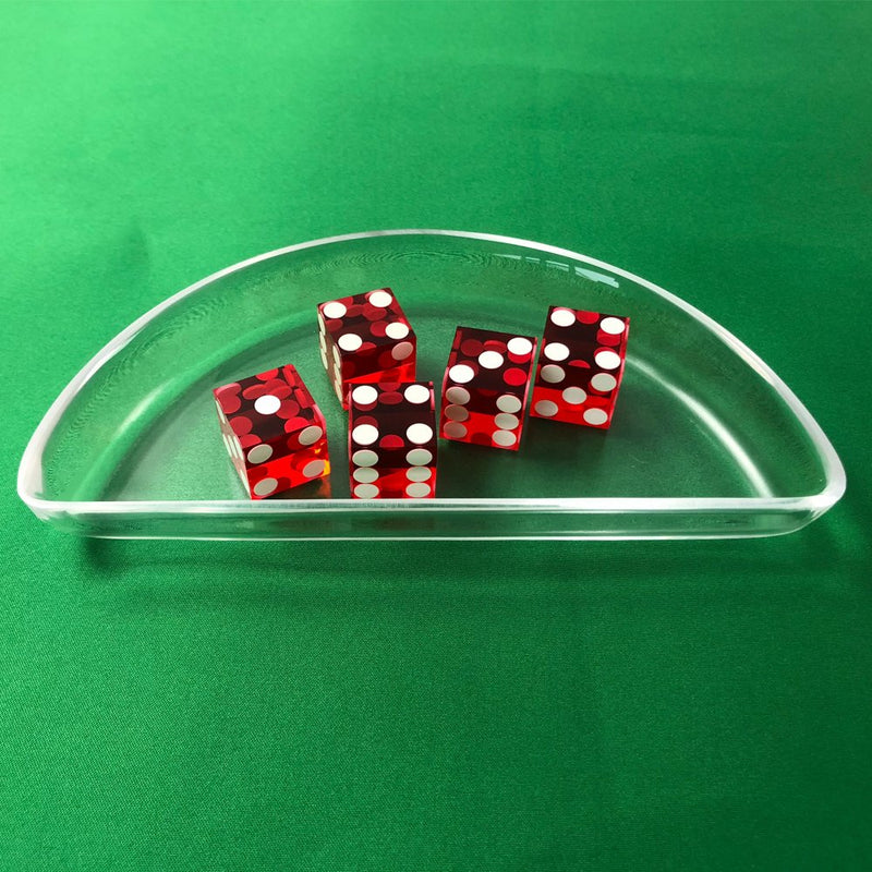 Yuanhe Acrylic Craps Dice Boat,Dice Tray,Dice Storage Pouch for Craps Game - BeesActive Australia