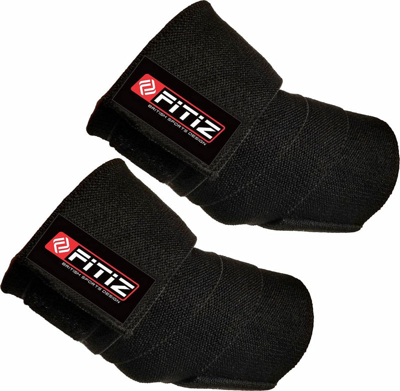 FITIZ Elbow Sleeve Wraps-Elbow Straps Brace For Support & Compression for Weightlifting (Black) Black - BeesActive Australia