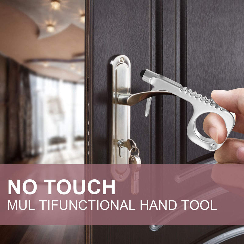 No Touch Door Opener Tool, Contactless Door Opener & Stylus Hand Tool Button Pusher Black Door Handle, Touchless Keychain Hand Tool - BeesActive Australia