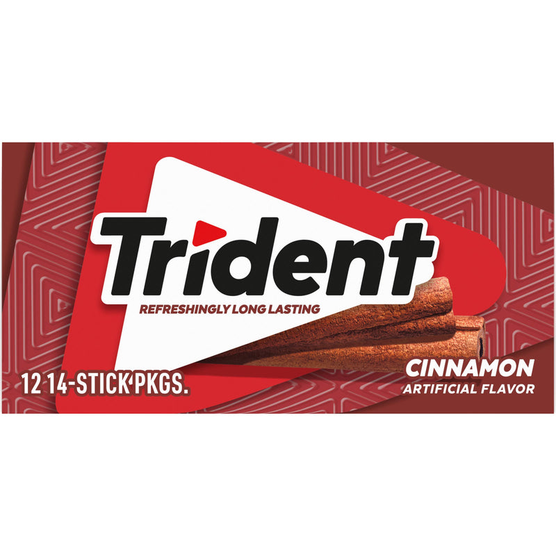 Trident Cinnamon Flavour Sugar Free Chewing Gum with Xylitol 14 Sticks 39 g 39 g (Pack of 14) - BeesActive Australia