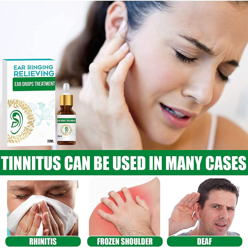 2PC Tinnitus Ear Drop,Tinnitus Relief,Ear Ringing Oil,Ear Drop for Tinnitus,for Hearing Loss and Reduces Itching 2pcs - BeesActive Australia