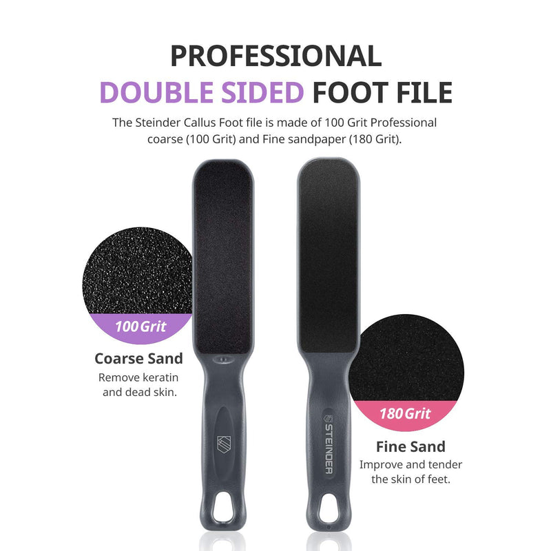 Colossal Foot File Callus Remover, STEINDER EASY Foot file, Double Sided & 2 Pack, Colossal Pedicure Foot RASP, Dead Skin Exfoliator for Hygienic & Safe, Designed for Comfort & Safe - BeesActive Australia