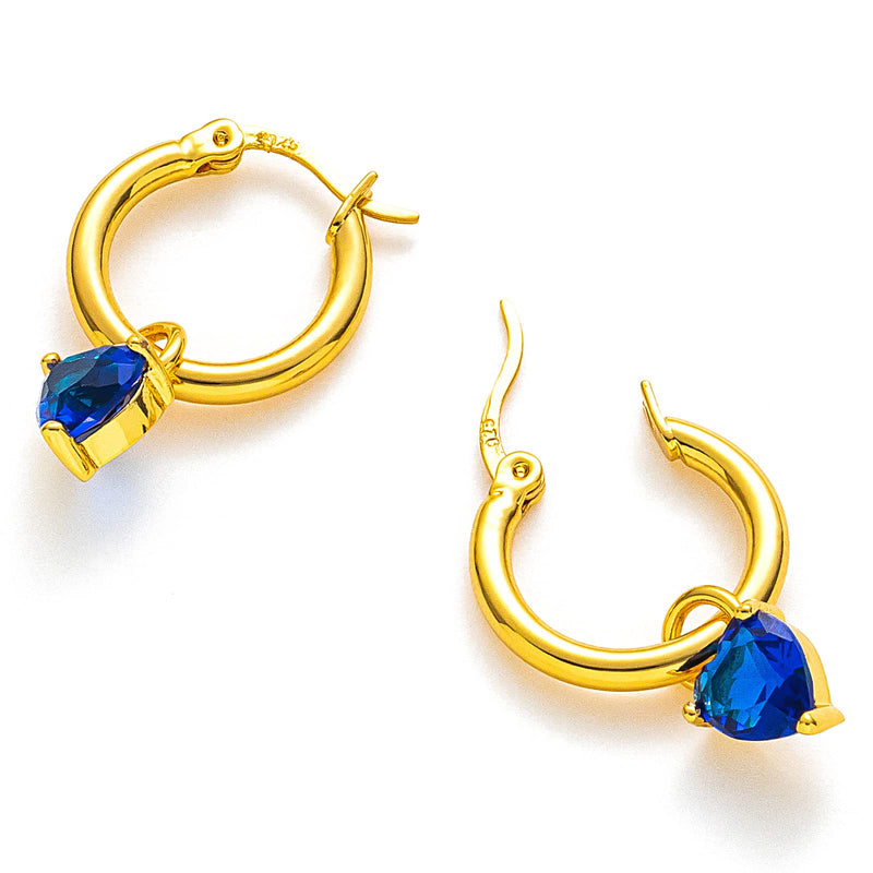C.Paravano Hoop Earrings for Women | 925 Sterling Silver or 18K Gold Plated Hoop Earrings | Huggie Earrings for Women | Lightweight Hoops | Hypoallergenic Earring for Women EARRING_39_VIOLET - BeesActive Australia