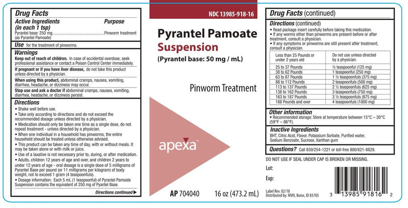 Pyrantel Pamoate Suspension, 50mg / mL, 16 ounce - BeesActive Australia