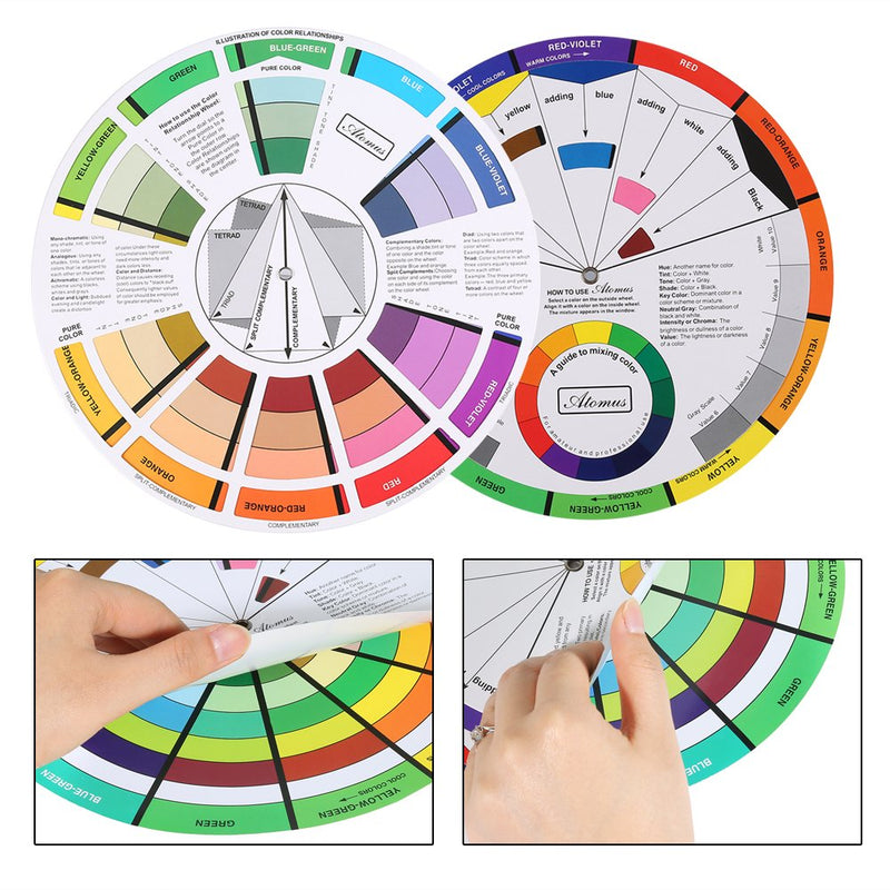 Professional Nail Color Card, Nail Chromatography card, Nail Gel Polish Display Chart, Nail Color Wheel Paper Card Nail Art Salon Accessories Nail Polish Color Card - BeesActive Australia