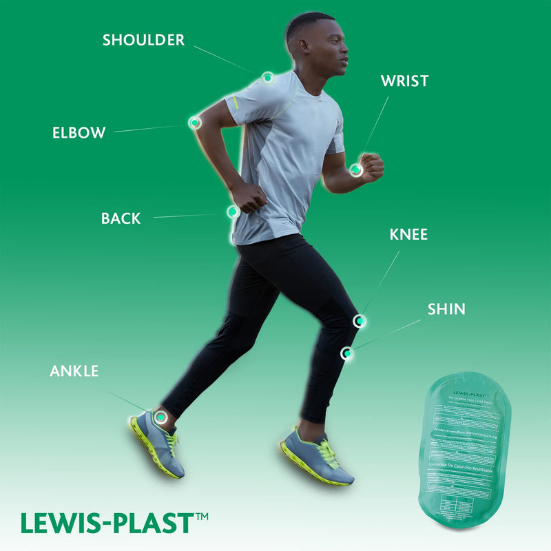 Lewis-Plast Premium Hot & Cold Reusable Gel Pack Compress Wrap with Sleeve - Ice Heat Packs for Knee, Back, Shoulder, Ankle and Neck Injury- Cramps, Migraine, Toothache, Bruises, Lumbar, Sciatica Pain - BeesActive Australia
