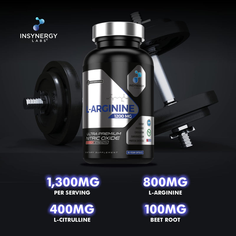 Ultra Premium L Arginine Nitric Oxide Supplement (4X Forms) with L Citrulline + Beetroot + AAKG | The UK’s No1 L-Arginine Supplements Workout, Endurance & Performance L-Citrulline 90 Vegan Capsules - BeesActive Australia