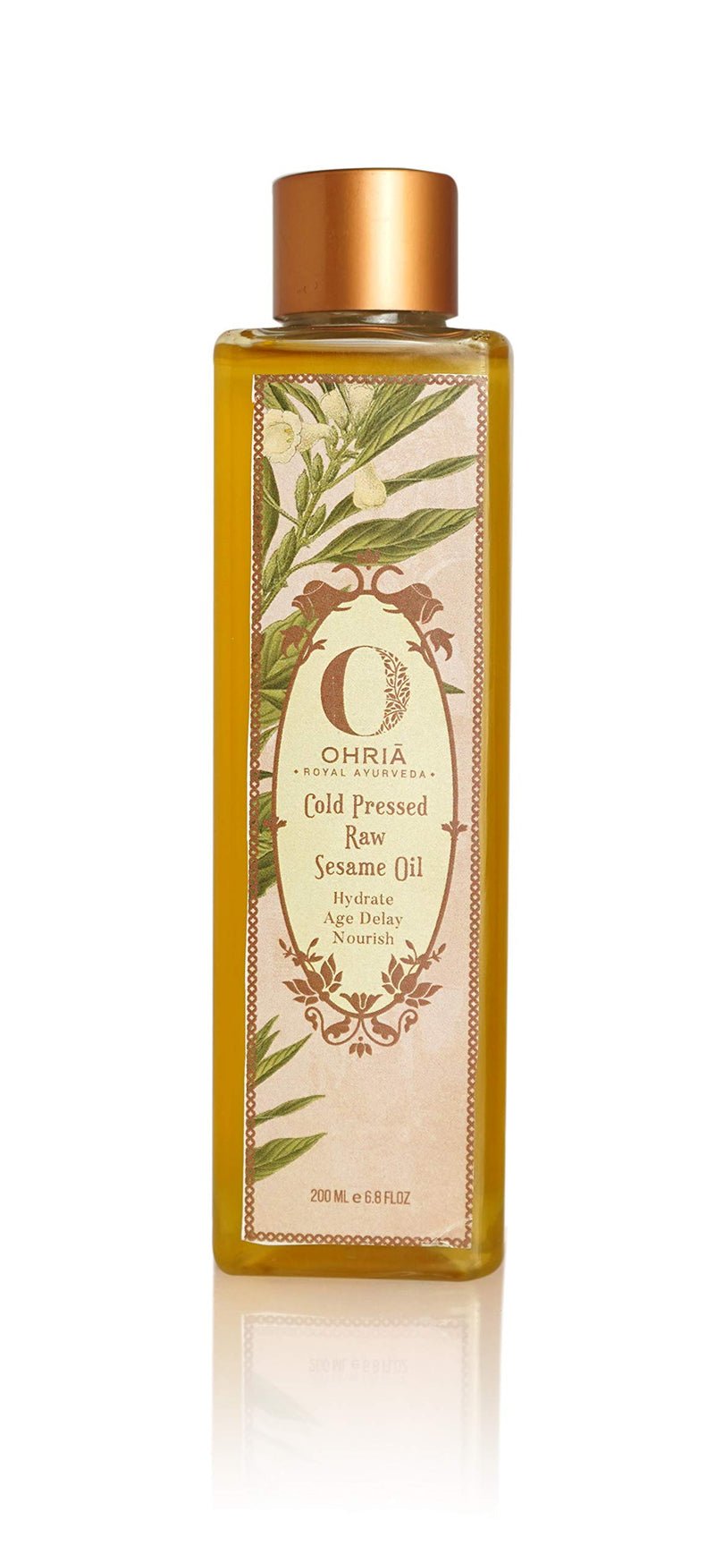 Ohria Ayurveda Cold Pressed Raw Sesame Oil Hair Oil, 200ml - BeesActive Australia