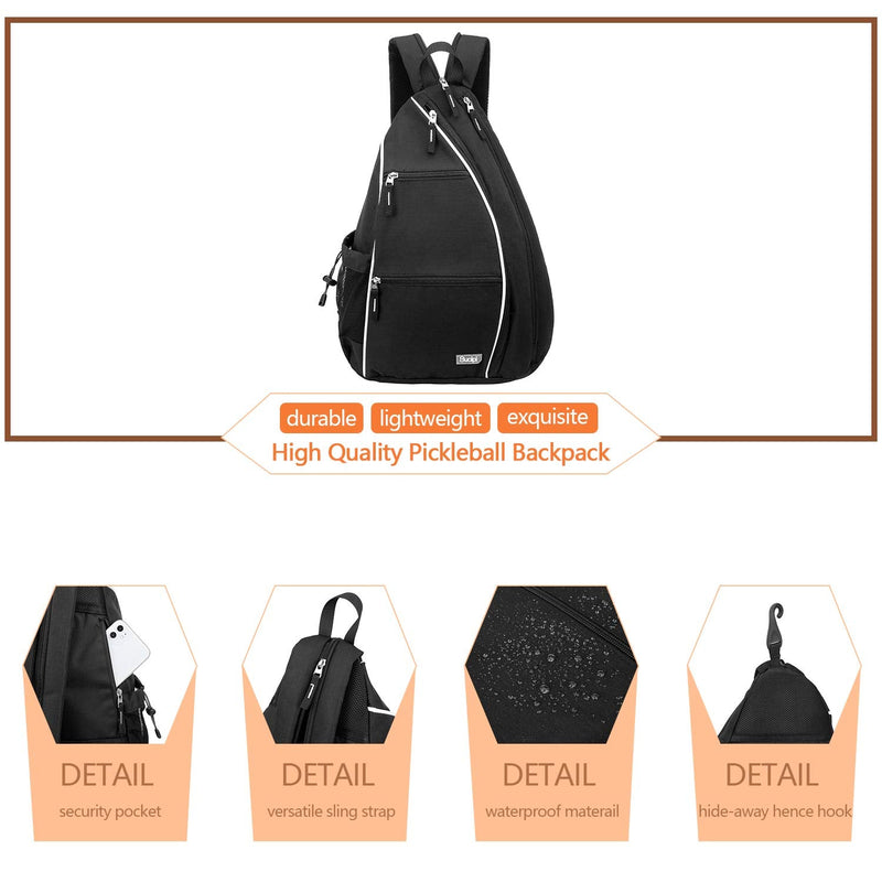 Sucipi Pickleball Bag Backpack for Women Men Tennis Bag Tennis Backpack Reversible Pickleball Paddle Bag Tennis Rackets Bags Black - BeesActive Australia