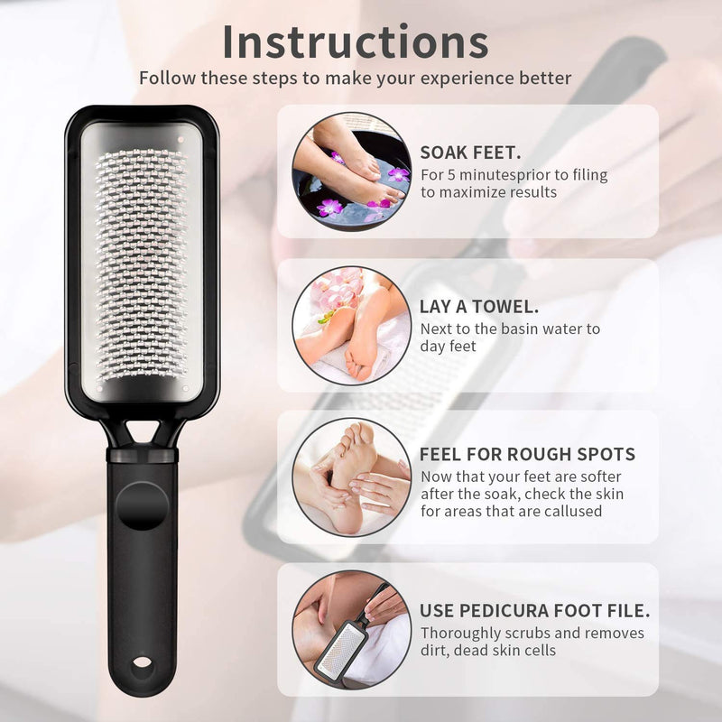 Colossal foot rasp foot file and Callus remover. Best Foot care pedicure metal surface tool to remove hard skin,Surgical Grade Stainless Steel Foot File,Can Be Used On Trimming Dead Skin, Callus ect. - BeesActive Australia