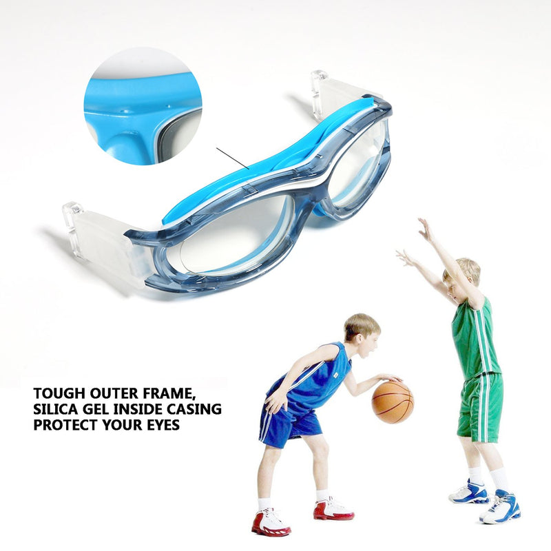 Basketball Sport Glasses with Elastic Wrap Strap Kids Soccer Eyewear Goggles Blue_kids - BeesActive Australia