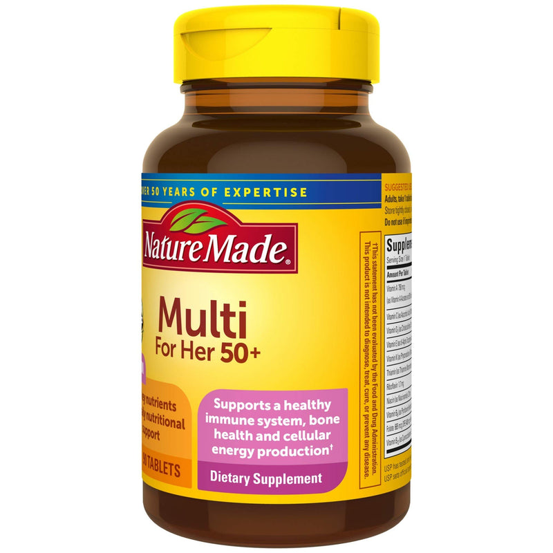 Nature Made Women's Multivitamin 50+ Tablets, 90 Count for Daily Nutritional Support (Pack of 3) 90 Count (Pack of 3) - BeesActive Australia