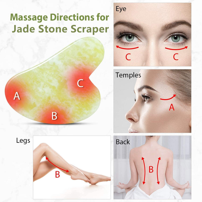 Jade Roller, Face Roller, Face Massager Jade Stone Facial Roller for Eye Puffiness Treatment, Skin Tightening, Rejuvenate Face & Neck (Yellow) - BeesActive Australia