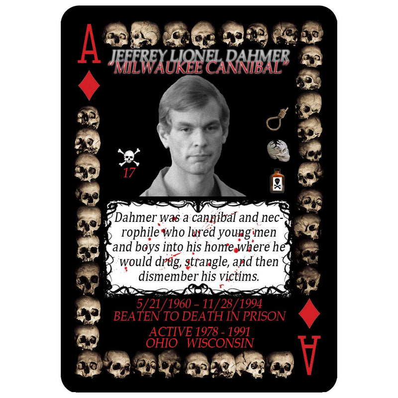 [AUSTRALIA] - Serial Killer Cards 54 Unique American Serial Killer Playing Cards 