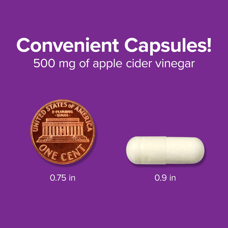 Webber Naturals Apple Cider Vinegar Pills, 1,500 mg per Serving, High Potency, 240 Capsules, Natural Digestion, Metabolism, Weight & Detox Support, Non-GMO, Gluten, Dairy & Sugar Free - BeesActive Australia