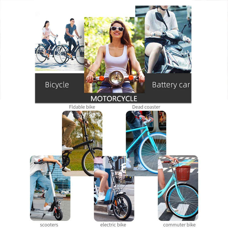 Bike mirror, 2pcs bike rear view mirrors with Wide Angle Convex Mirror, Adjustable Rotatable Handlebar for Mountain Bike, Off-Road Bike and Fixed Gear Bike Handlebars - BeesActive Australia