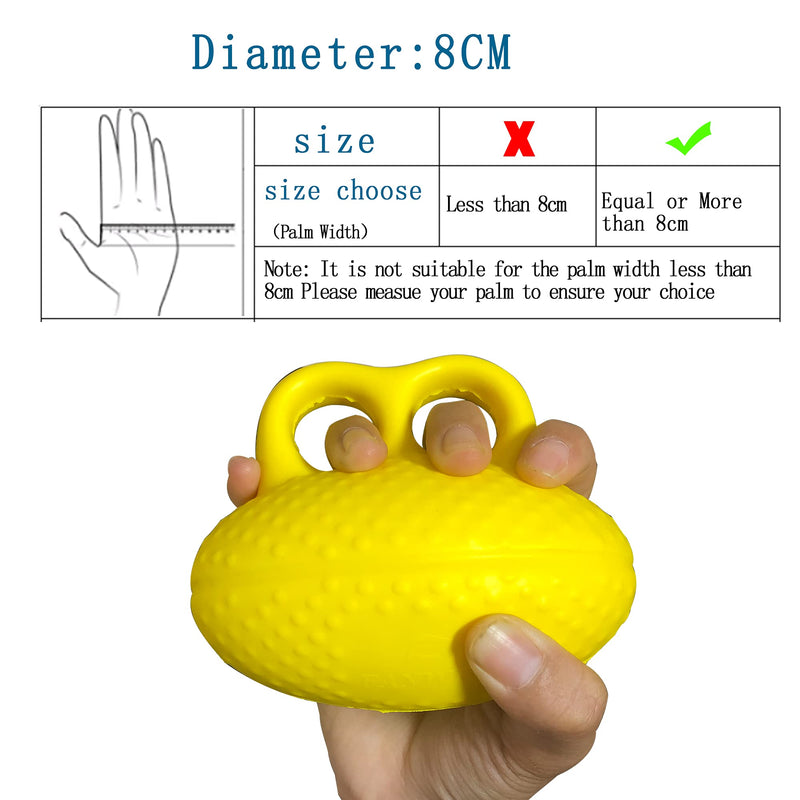 Finger Ball Exerciser Grip Ball Strength Squeeze Stress Balls for Hand, Finger Grip Strengthening Exercise for Hand Yellow - BeesActive Australia