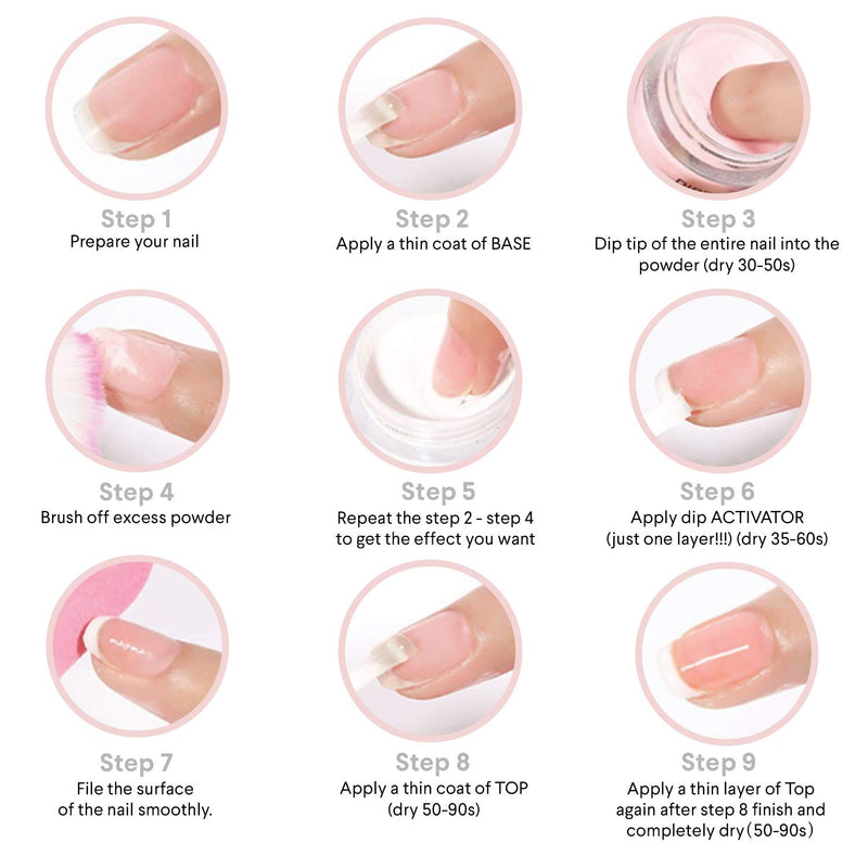 Beautivity Dipping Powder Nail Starter Kit, Acrylic Dipping System portable 6 color powder - BeesActive Australia
