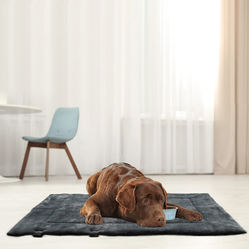 Kritter Planet Reversible Waterproof Dog Bed Pad for Camping Travel, Portable Car Seat Pet Cushion Mat with Handles for Small Medium Dogs Cats, Indoor and Outdoor Use Grey - BeesActive Australia