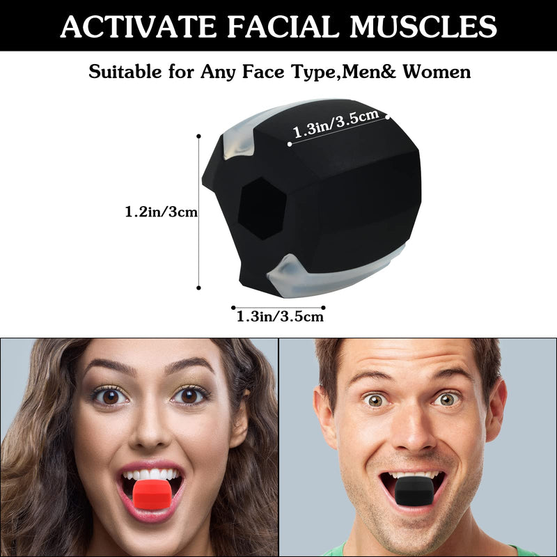 Peaken Jaw Exerciser, Silicone Jawline Exerciser 3 Levels with 3 Strengths, Jawline Fitness Ball for Men and Women With Carry Case - BeesActive Australia