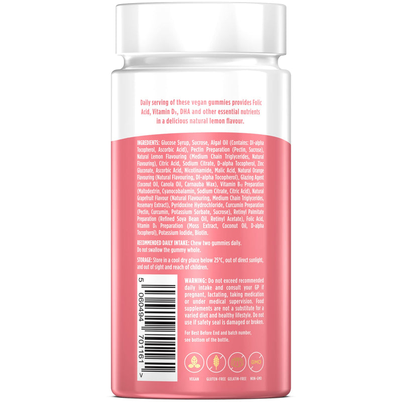Vegan Prenatal Gummies by Wellgard - Pregnancy Vitamin Gummies for Women, DHA, Folic Acid, Vitamin D3, UK Formulated - BeesActive Australia