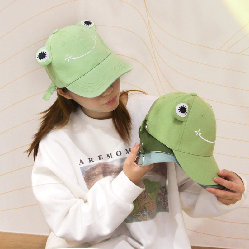 Multifit Unisex Frog Baseball Cap Cotton Frog Dad Cap Sports Outdoor Strapback Hat for Men Women Frog#55c - BeesActive Australia