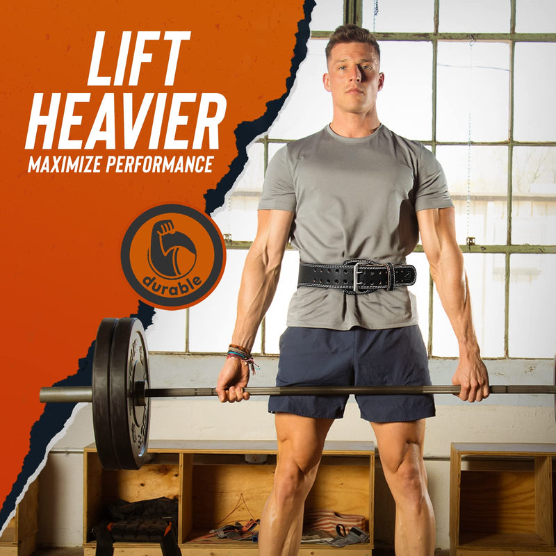 Weight Lifting Belt (4" Wide) - Premium Weightlifting Belt for Men & Women - Workout Gym Belt for Functional Fitness & Olympic Lifting Athletes - Perfect Support for Squat & Deadlift Training Belt Small Black/White - BeesActive Australia