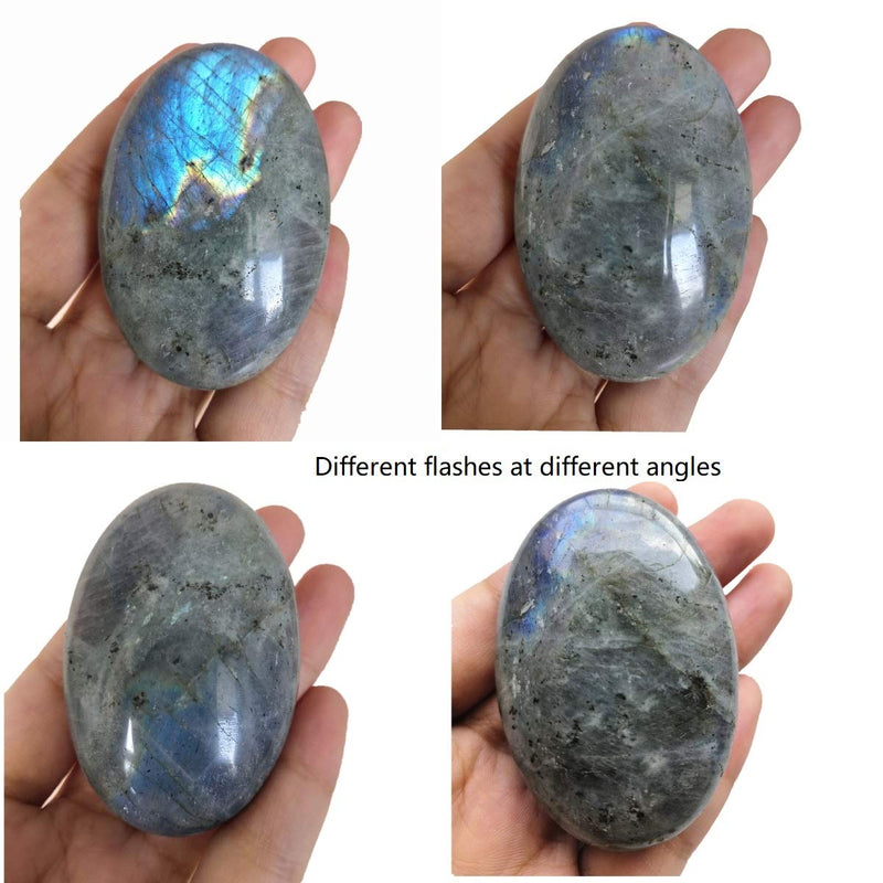 Lovionus89 Moonstone Polished Stones, Oval Palm Pocket Healing Crystal Massage Spa Energy Stone - BeesActive Australia