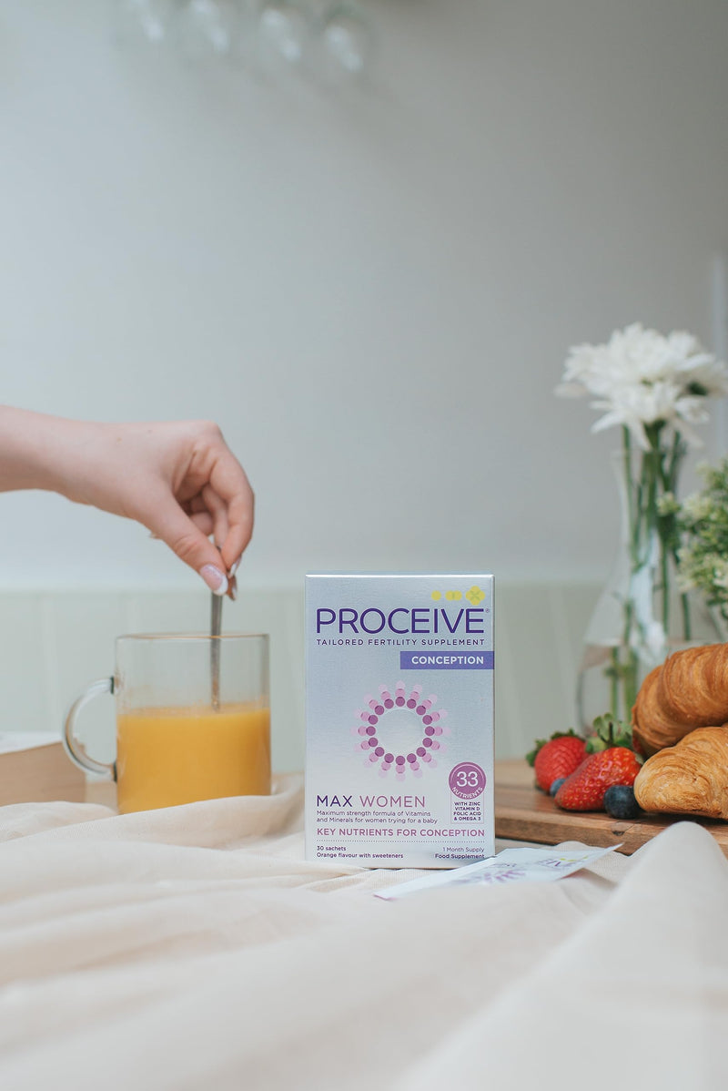 Proceive� Women MAX - Fertility Supplement for Conception - Pregnancy Vitamins for Women Trying to Conceive - Zinc, Folic Acid, Vitamin D - 30 Sachets (1 Month Supply) - Vegetarian Women - 30 sachets - BeesActive Australia