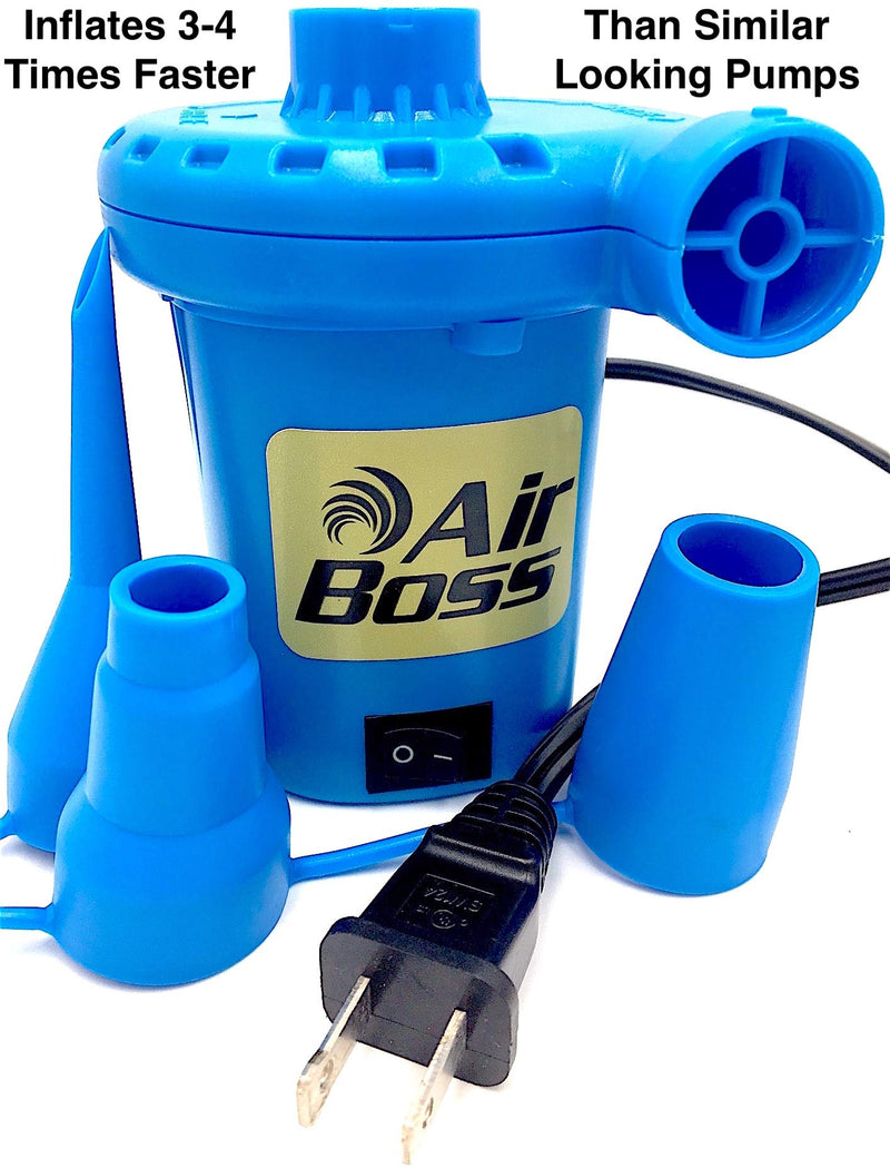 [AUSTRALIA] - Air Boss 120V Electric Air Pump for Inflatables, Very Fast 1,000 Liters of Air Per Minute, Fills 3 Times Faster Than Similar Looking Pumps, Air Mattress, Rafts, Pool Floats, Airbed, 3-Year Warranty! 