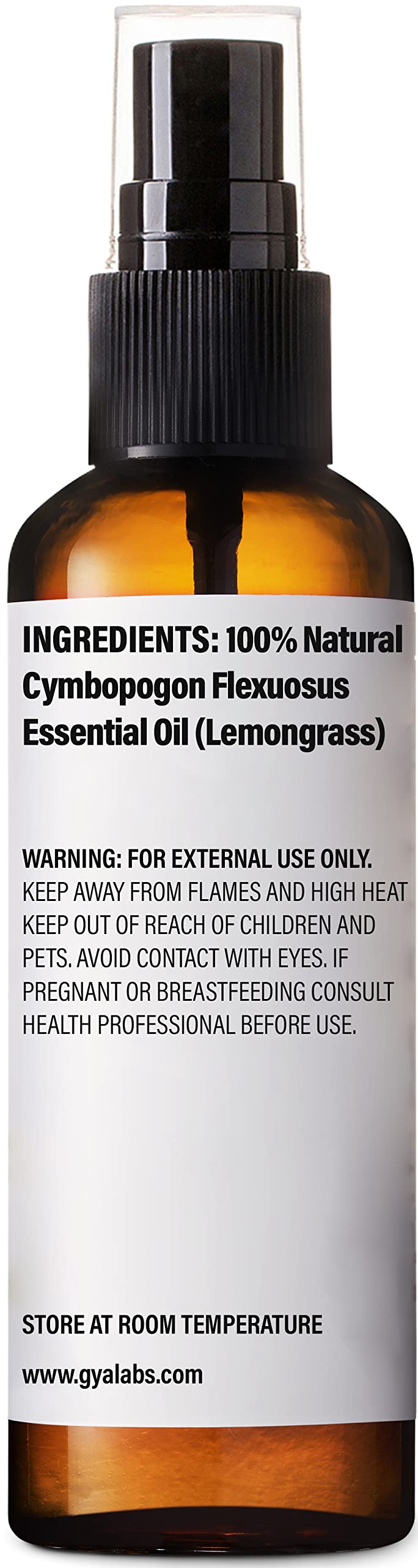Gya Labs Lemongrass Spray for Outdoor Protection and Mood Balance - Body Mist for Sensitive Skin - Face Mist Spray to Uplift Mood - 100 Unrefined Essential Oil Spray for Skin Care - 100 ml Lemongrass (Hydrosol) - BeesActive Australia