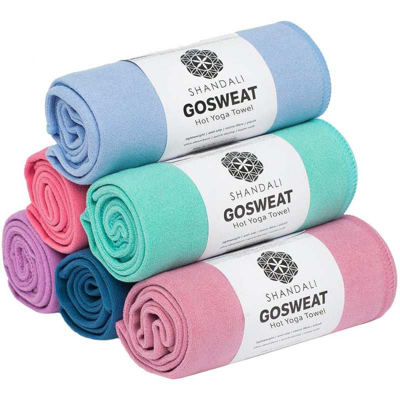 Shandali GoSweat Non-Slip Hot Yoga Towel with Super-Absorbent Soft Suede Microfiber in Many Colors, for Bikram Pilates and Yoga Mats. Gray 72.00" x 26.50" - BeesActive Australia